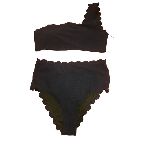 NWT Navy Blue Molybell Size L Two Piece One Strap Bathing Suit, High Waist - Picture 1 of 6